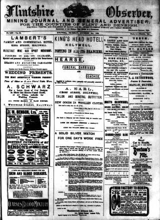 cover page of Flintshire Observer published on November 2, 1905