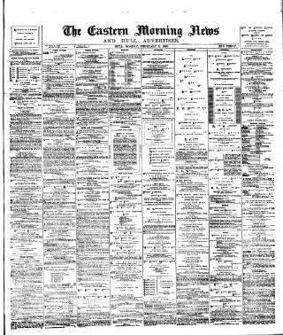 cover page of Eastern Morning News published on February 2, 1885