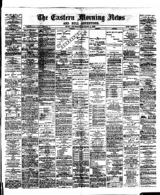 cover page of Eastern Morning News published on August 2, 1888