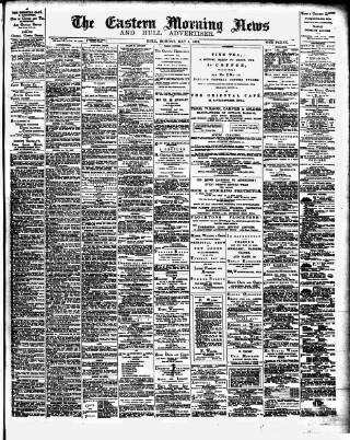 cover page of Eastern Morning News published on May 4, 1891