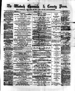 cover page of Wisbech Chronicle published on June 16, 1888