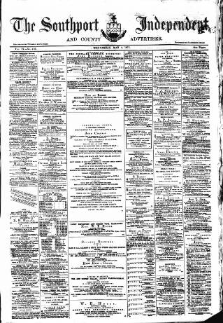cover page of Southport Independent and Ormskirk Chronicle published on May 4, 1870