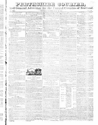 cover page of Perthshire Courier published on June 18, 1829