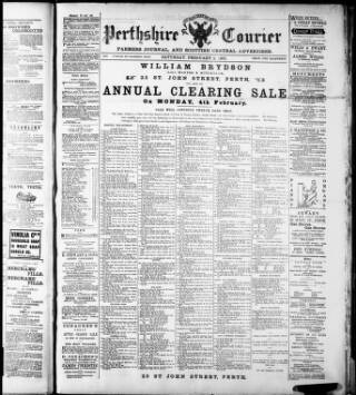 cover page of Perthshire Courier published on February 2, 1901