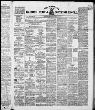 cover page of Edinburgh Evening Post and Scottish Standard published on February 2, 1850