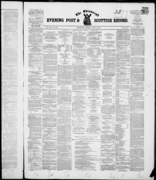 cover page of Edinburgh Evening Post and Scottish Standard published on June 18, 1853