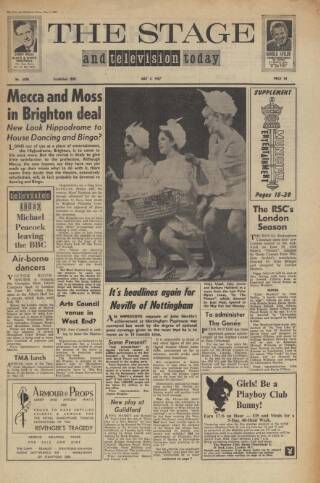 cover page of The Stage published on May 4, 1967