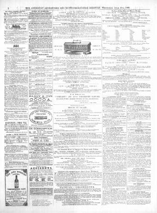 cover page of Oswestry Advertiser published on April 4, 1866