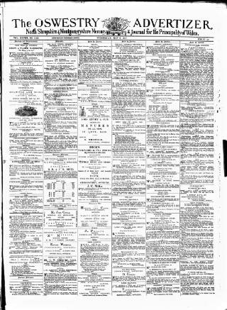 cover page of Oswestry Advertiser published on May 2, 1877