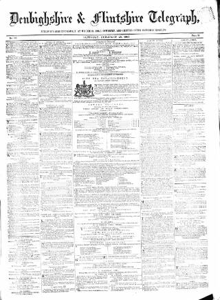 cover page of Wrexhamite and Denbighshire and Flintshire Reporter published on February 25, 1865