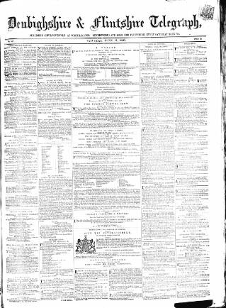 cover page of Wrexhamite and Denbighshire and Flintshire Reporter published on June 17, 1865