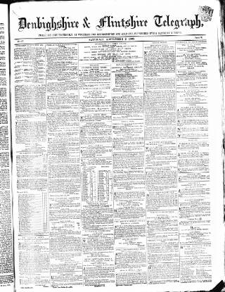 cover page of Wrexhamite and Denbighshire and Flintshire Reporter published on September 2, 1865