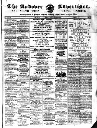 cover page of Andover Advertiser and North West Hants Gazette published on February 7, 1862
