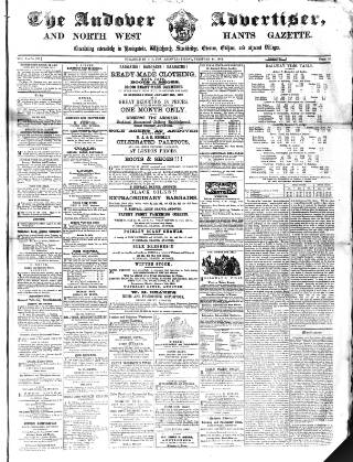 cover page of Andover Advertiser and North West Hants Gazette published on February 14, 1862