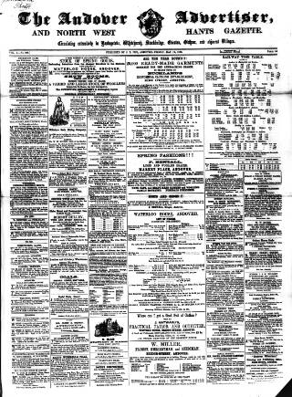 cover page of Andover Advertiser and North West Hants Gazette published on May 16, 1862