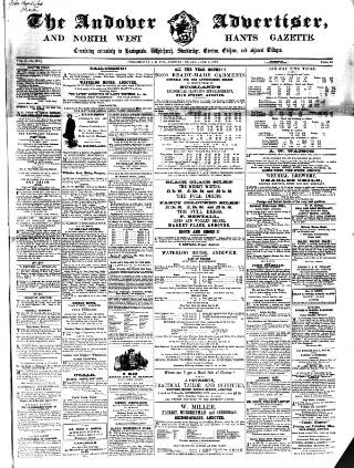 cover page of Andover Advertiser and North West Hants Gazette published on June 6, 1862