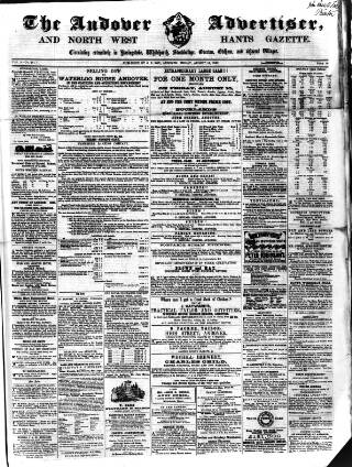 cover page of Andover Advertiser and North West Hants Gazette published on August 15, 1862