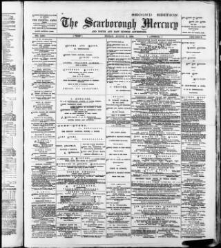 cover page of Scarborough Mercury published on August 2, 1889