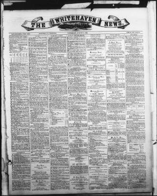 cover page of Whitehaven News published on August 2, 1894