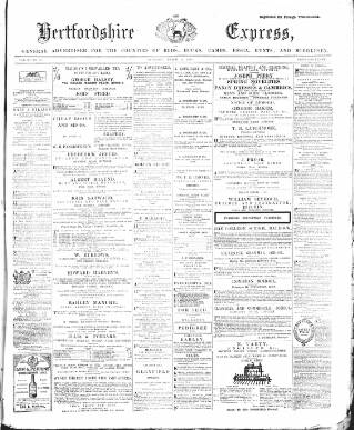 cover page of Hertfordshire Express published on March 19, 1870