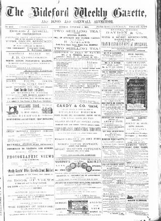 cover page of North Devon Gazette published on November 2, 1886