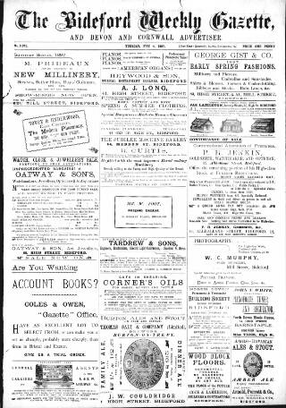 cover page of North Devon Gazette published on May 4, 1897