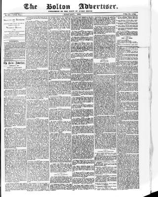 cover page of Bolton Advertiser published on February 1, 1889