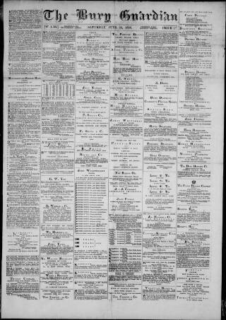 cover page of Bury Guardian published on June 23, 1888