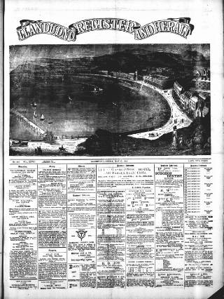 cover page of Llandudno Register and Herald published on May 17, 1889