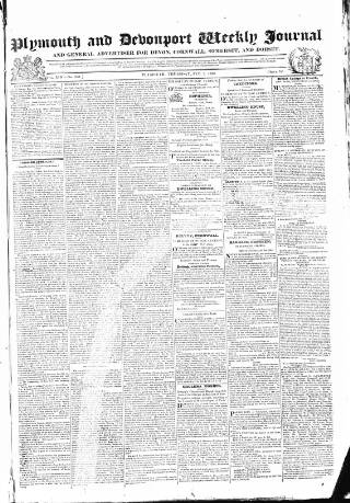 cover page of Plymouth and Devonport Weekly Journal published on February 2, 1832