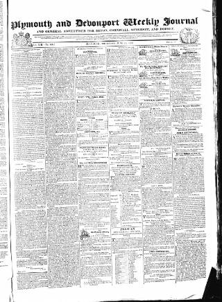 cover page of Plymouth and Devonport Weekly Journal published on June 21, 1832