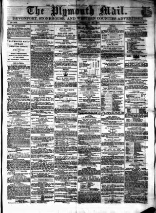 cover page of Plymouth Mail published on February 27, 1861