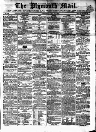 cover page of Plymouth Mail published on May 15, 1861