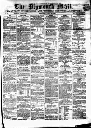 cover page of Plymouth Mail published on May 29, 1861