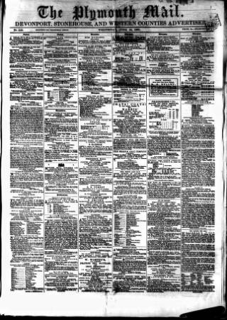 cover page of Plymouth Mail published on June 19, 1861