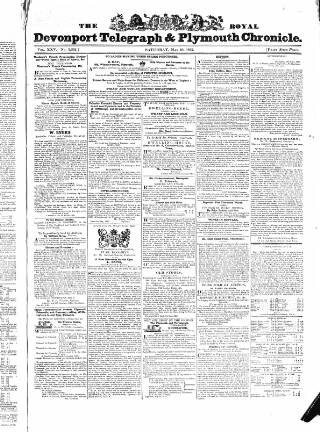 cover page of Royal Devonport Telegraph and Plymouth Chronicle published on May 19, 1832