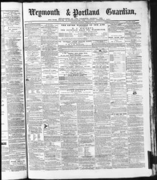 cover page of Weymouth & Portland Guardian published on February 10, 1872
