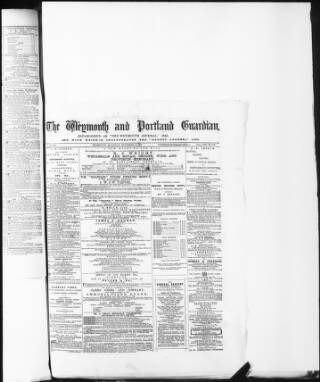 cover page of Weymouth & Portland Guardian published on November 2, 1872