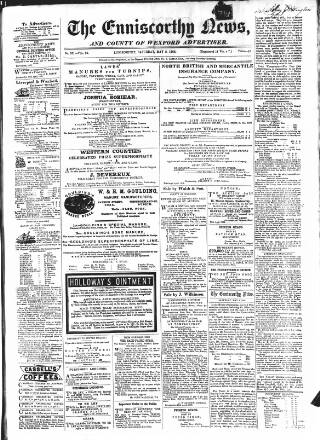cover page of Enniscorthy News published on May 2, 1868