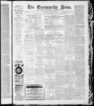 cover page of Enniscorthy News published on March 19, 1887
