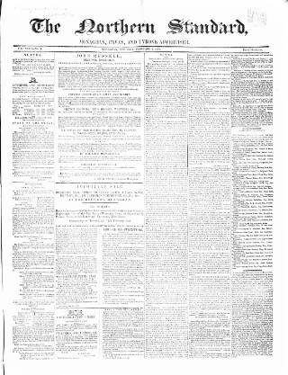 cover page of Northern Standard published on February 2, 1856