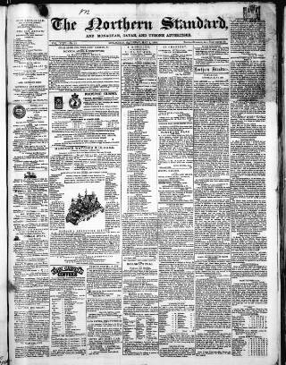 cover page of Northern Standard published on May 2, 1863