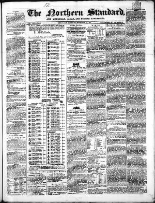cover page of Northern Standard published on September 17, 1864