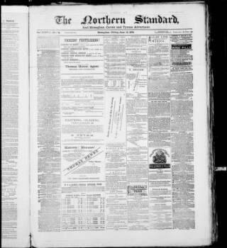 cover page of Northern Standard published on June 18, 1875