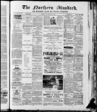 cover page of Northern Standard published on June 18, 1892