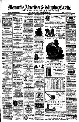 cover page of Glasgow Mercantile Advertiser published on May 2, 1882