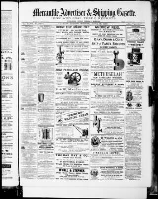 cover page of Glasgow Mercantile Advertiser published on June 18, 1889