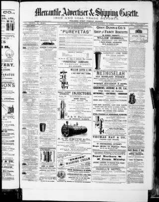 cover page of Glasgow Mercantile Advertiser published on September 17, 1889