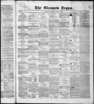 cover page of Glasgow Argus published on May 4, 1846