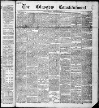 cover page of Glasgow Constitutional published on September 17, 1851